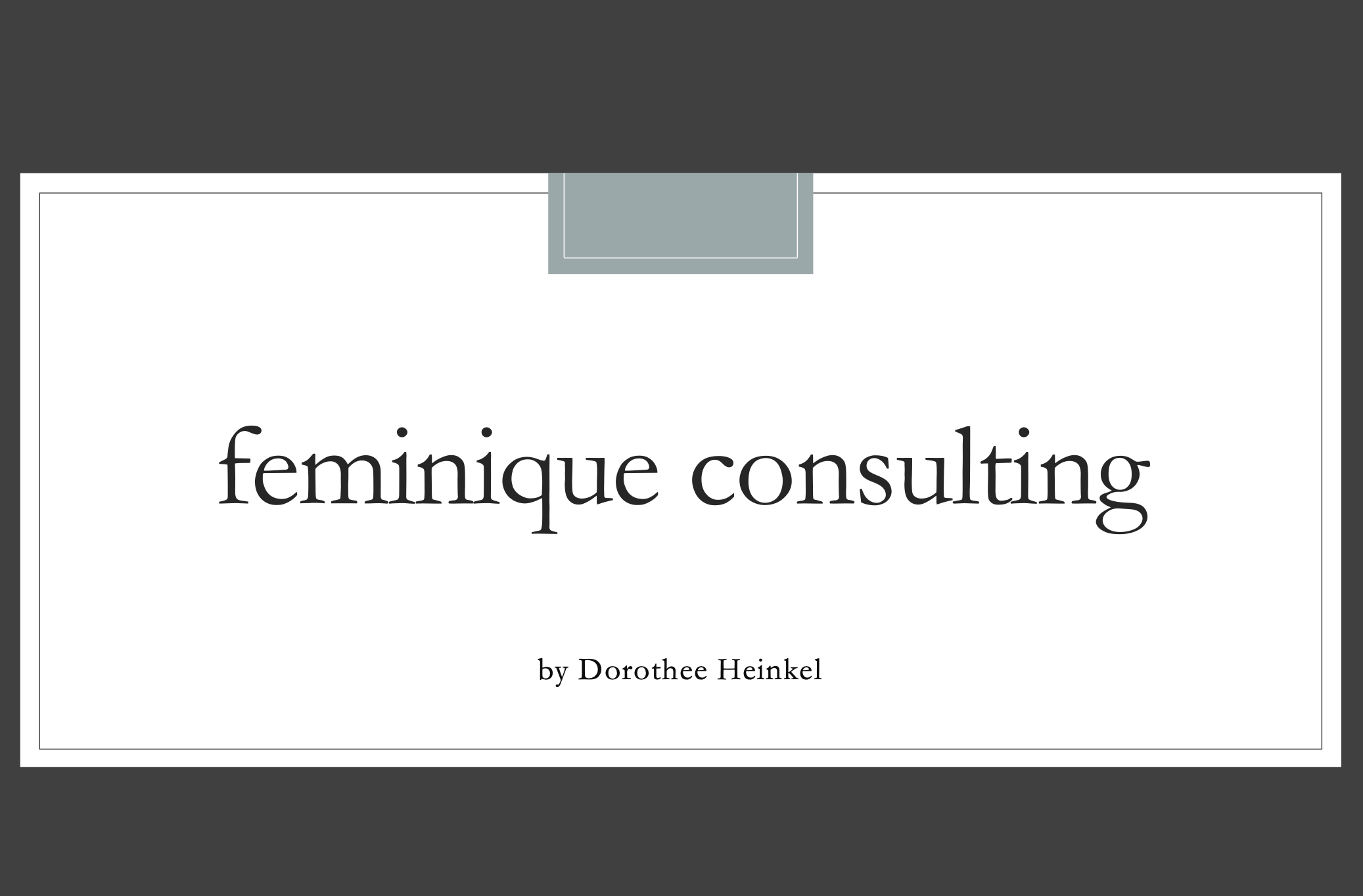 Feminique Consulting – Coaching, Mentoring & Unternehmensberatung